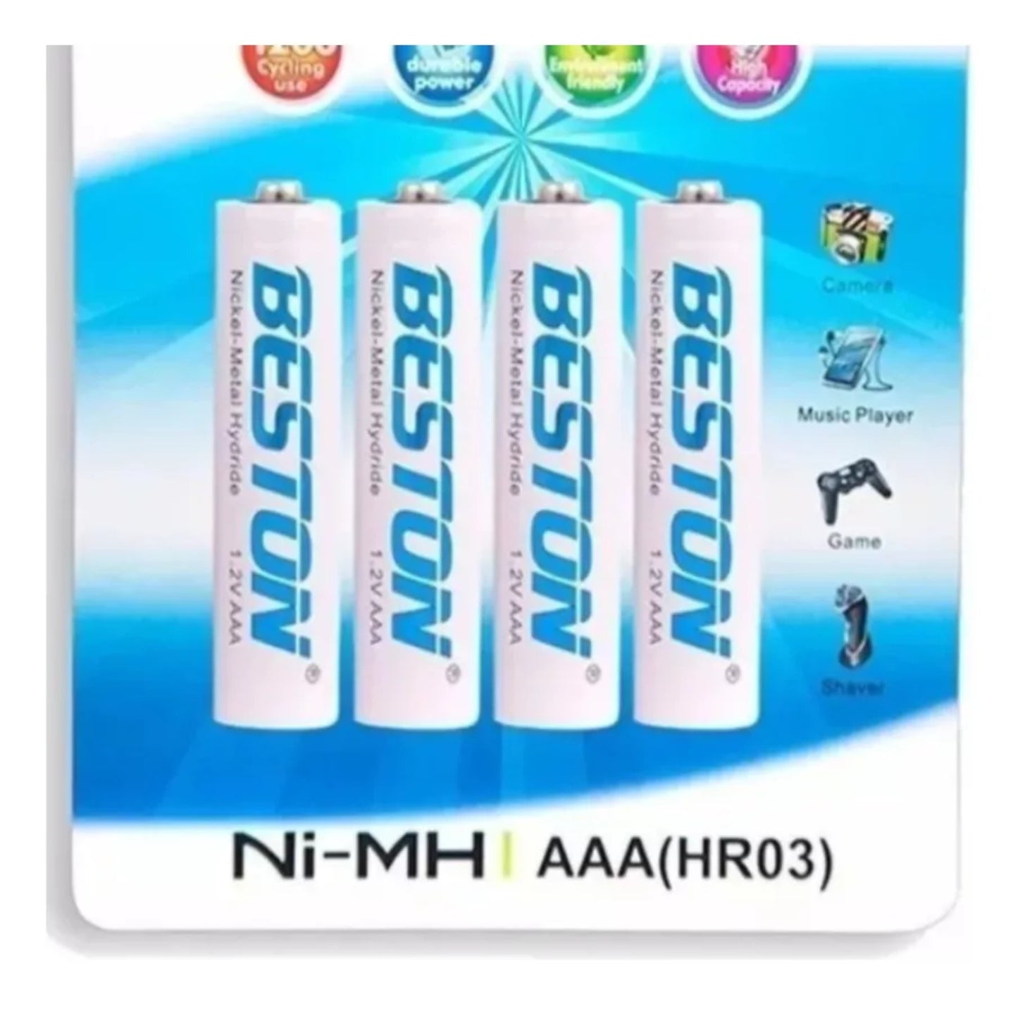 Pila Bateria Pack Aaax4 900 Mah Beston 1.2v | Larga Duracion