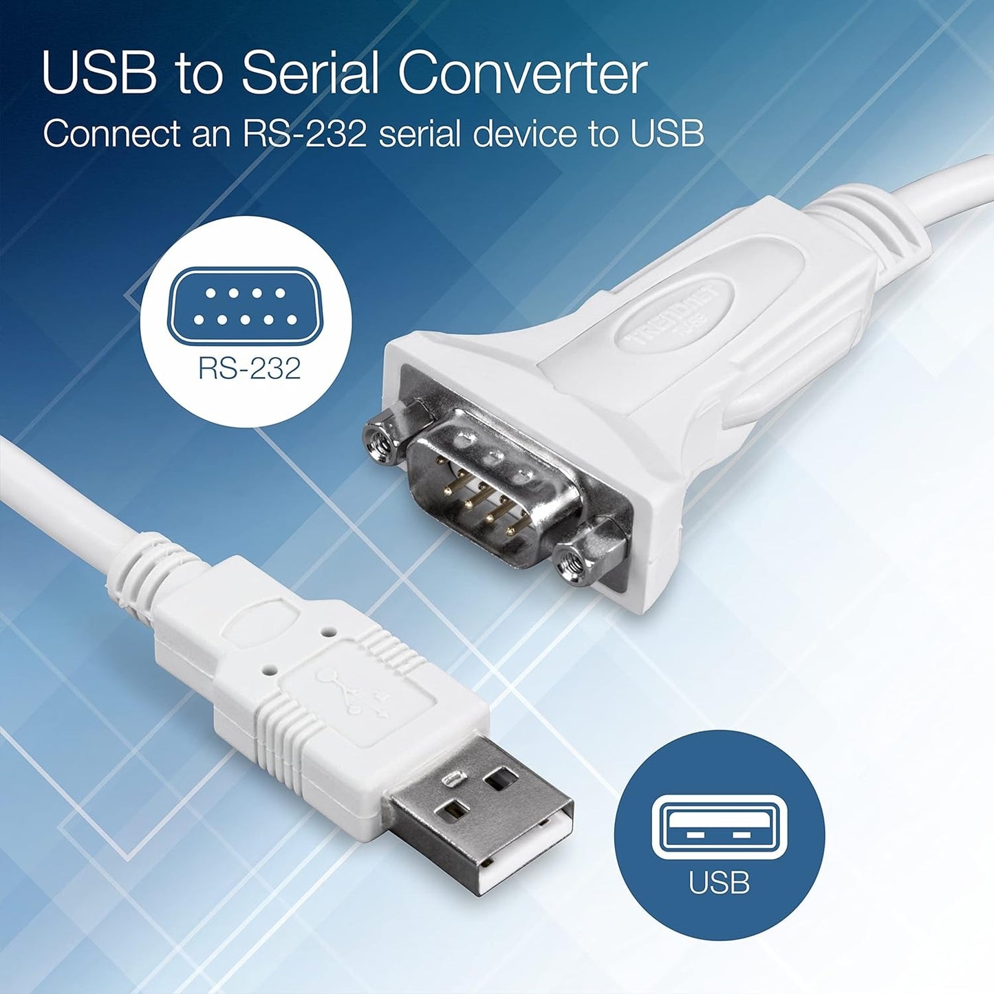 Adaptador De Usb A Serial Trendnet Rs232 9 Pines
