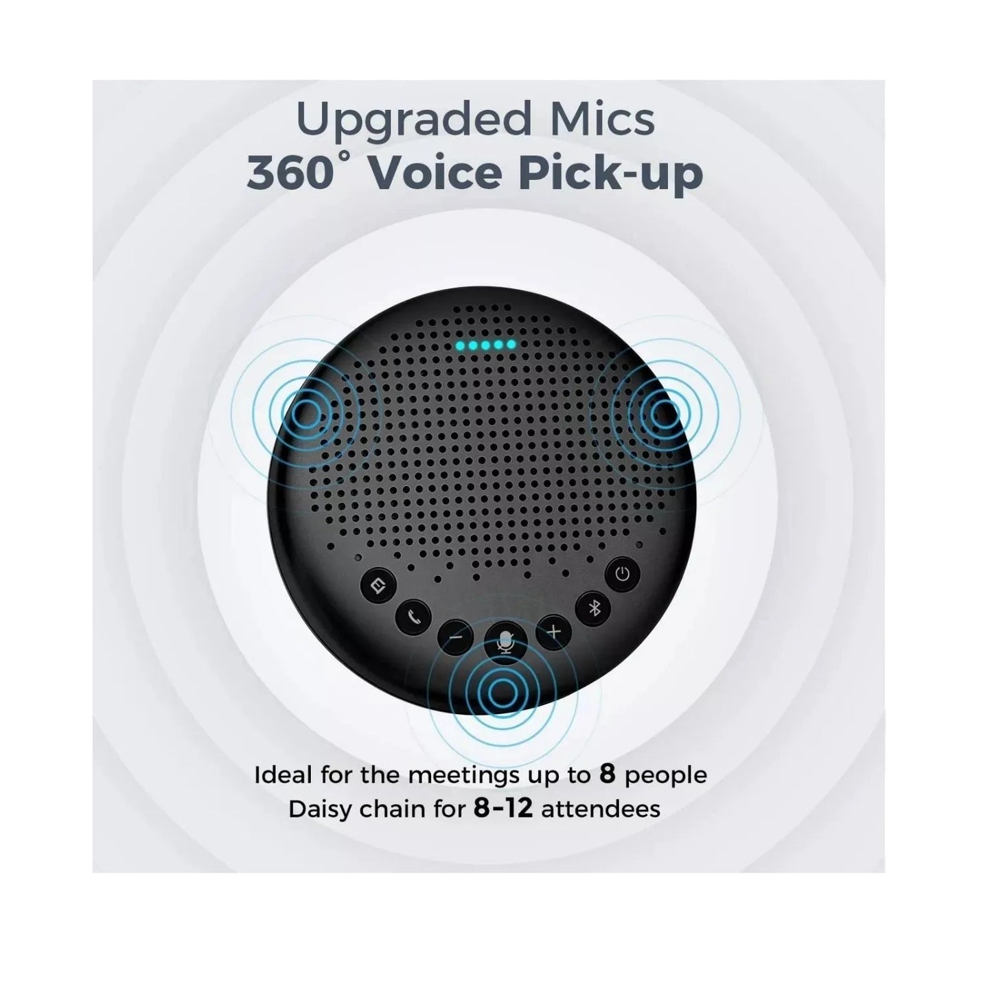 Micrófono De Conferencia Inalámbricobluetooth Altavoz Emeet