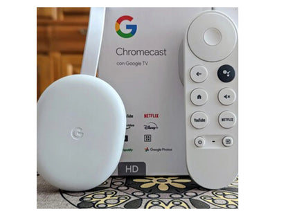 Google Chromecast Tv 4 Hd, Transmisión Multimedia De Voz, 8 Gb, 2 Gb De Ram