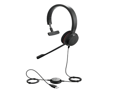 Auriculares Evolve 20 Ms Mono Jabra Negro
