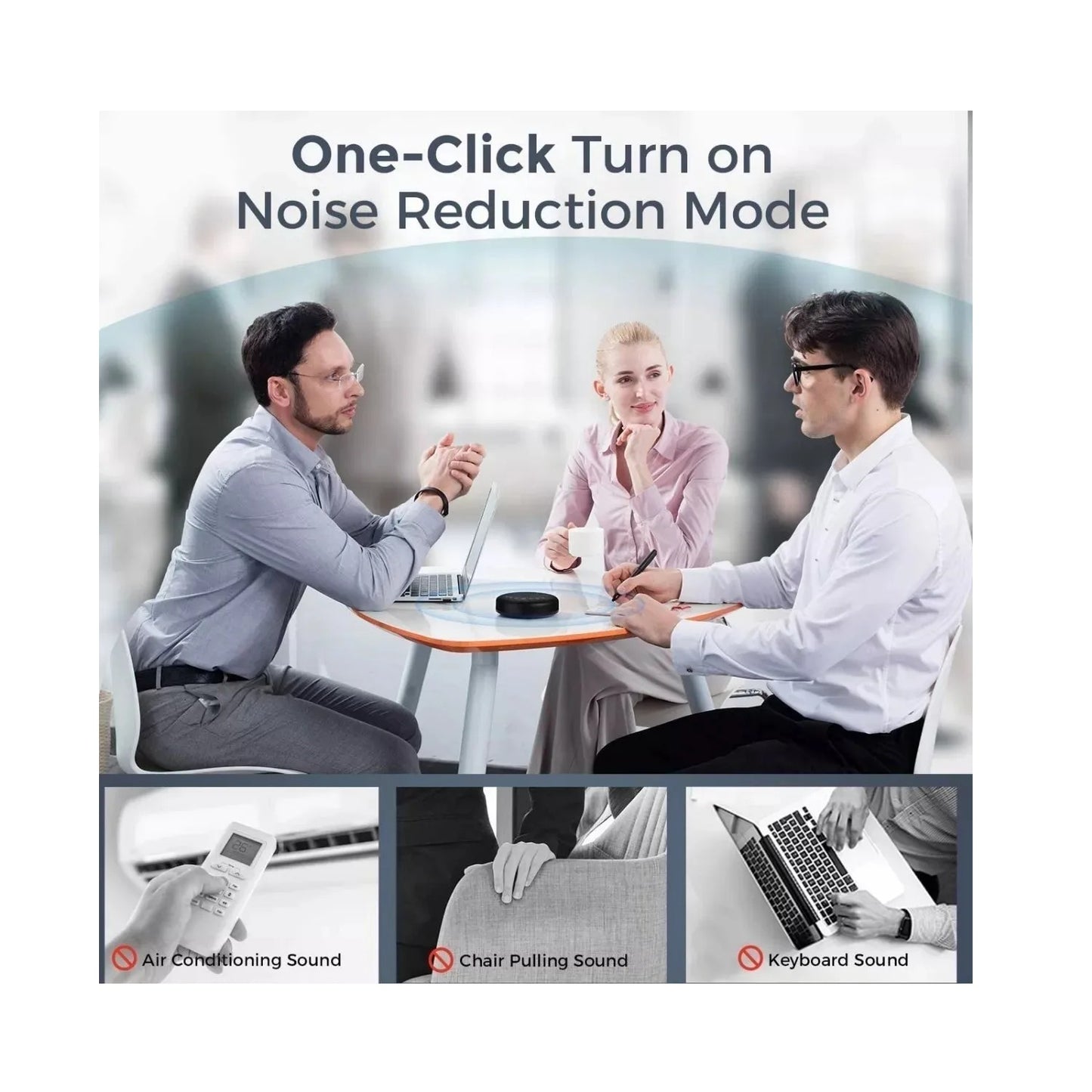 Micrófono De Conferencia Inalámbricobluetooth Altavoz Emeet