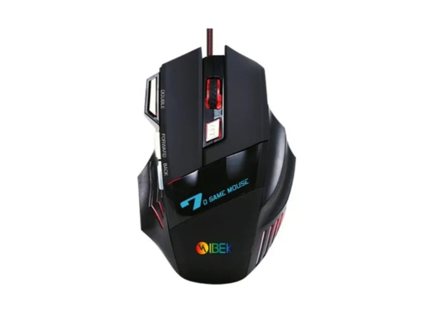 Mouse Gamer 7d Led Luces Óptico X7. Color Negro