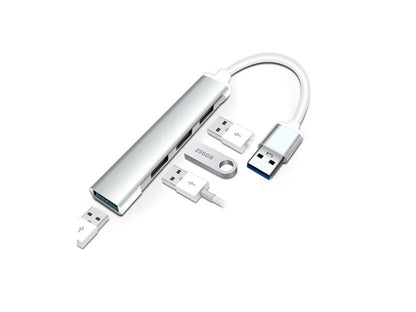 Hub Multipuerto Usb 3.0 4 En 1 Metalico Slim Jaltech Lh-021