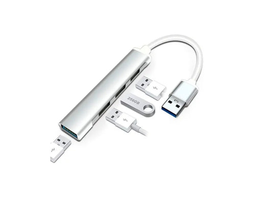 Hub Multipuerto Usb 3.0 4 En 1 Metalico Slim Jaltech Lh-021