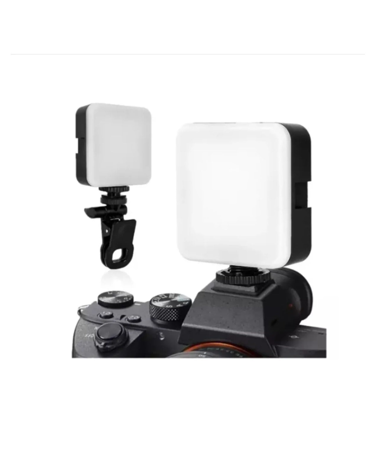 Mini Led Selfie Portátil Clip De Anillo Flash De Relleno Color Negro