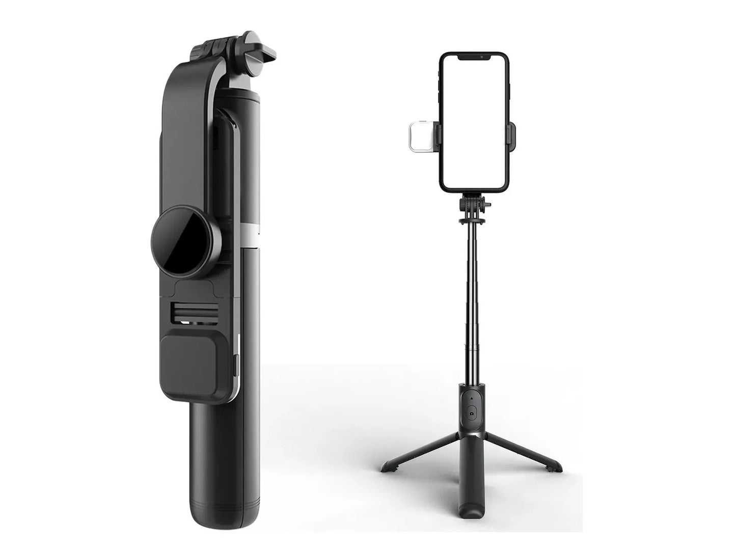 Tripode De Selfie Con Luz De Relleno Longitud 1042mm Negro