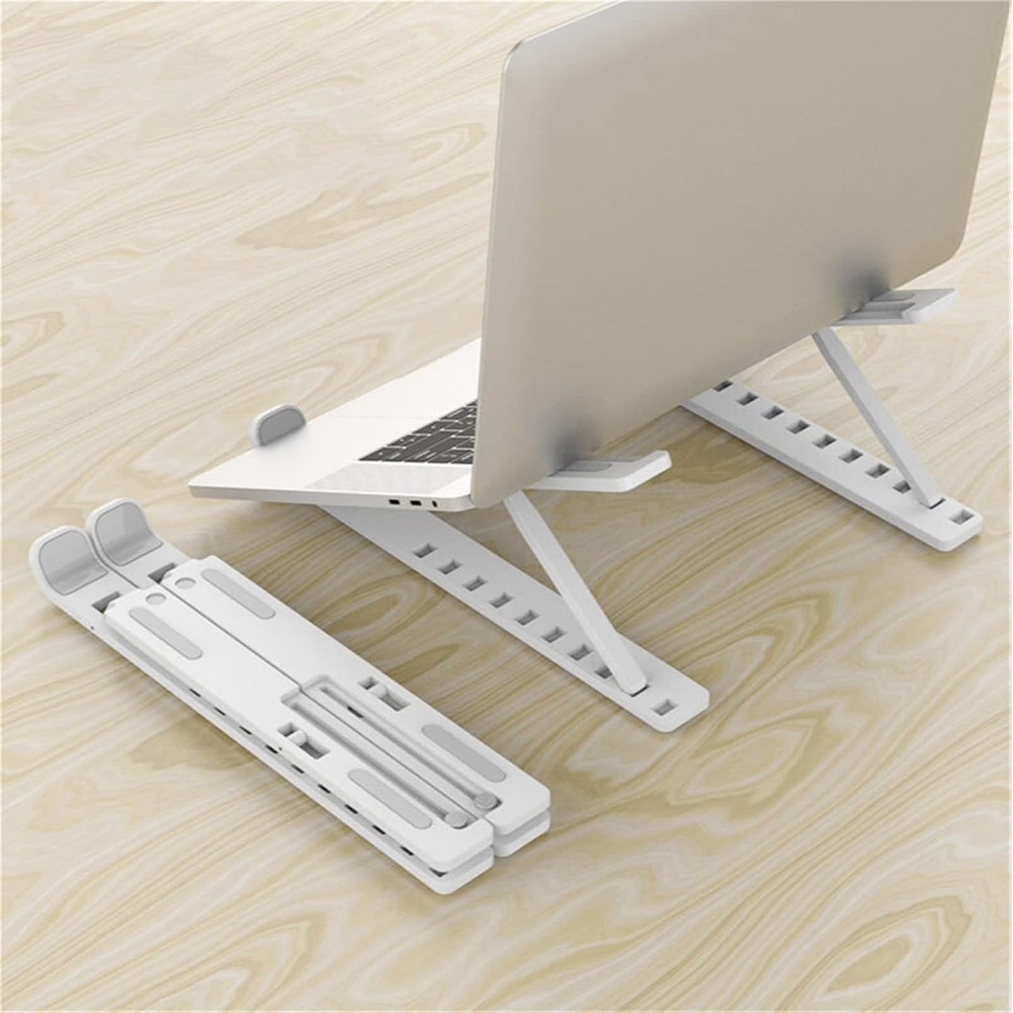 Soporte Delgado Y Portátil Plegable Para Portátil Kingo M3 Y Mac, Color Plateado