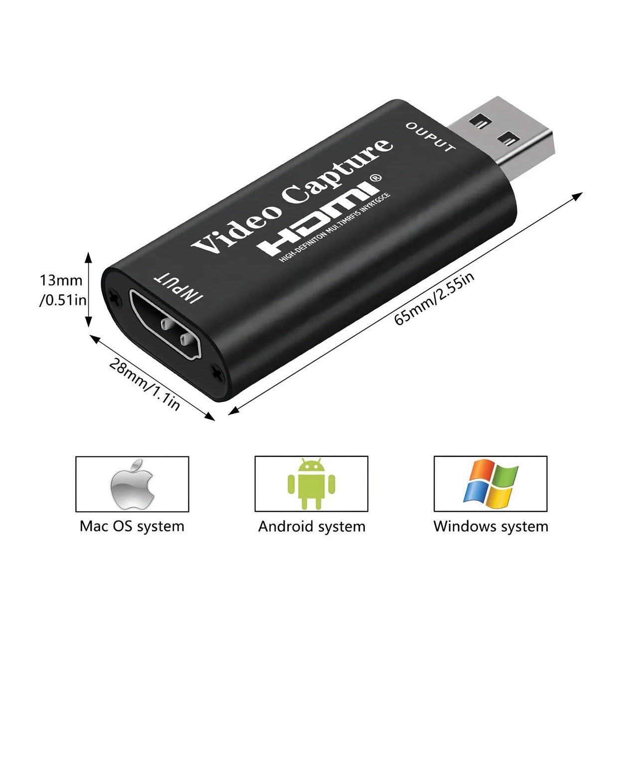 Capturadora Tarjeta De Captura De Vídeo 1080p Hdmi A Usb Fhd