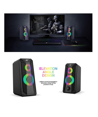 Parlantes Altavoces 2.0 Para Pc / Portatil Rgb Havit Sk-202