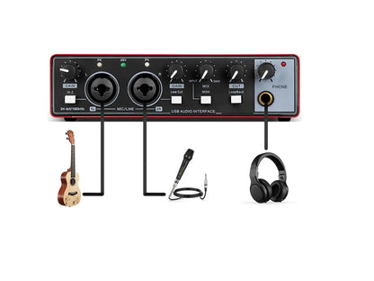 Tarjeta De Sonido Dos Canales Depusheng Md22 | Phantom +48v