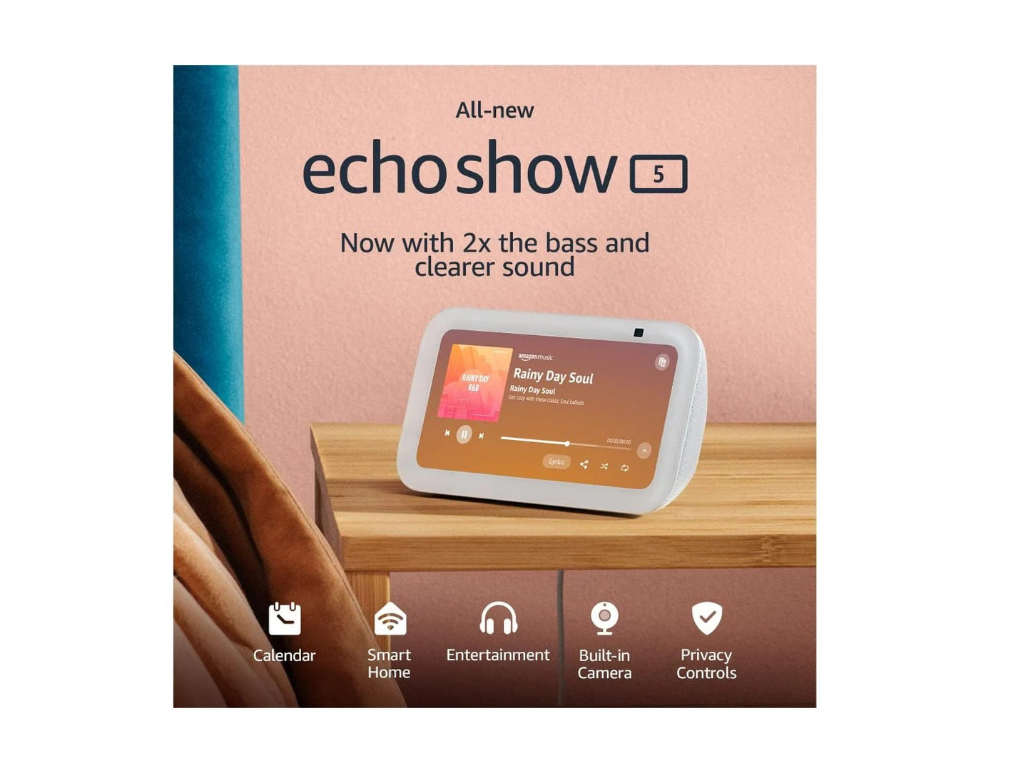 Asistente De Voz Bt Alexa Echo Show 5 3ra Generacion Blanca