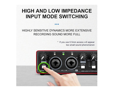 Tarjeta De Sonido Dos Canales Depusheng Md22 | Phantom +48v