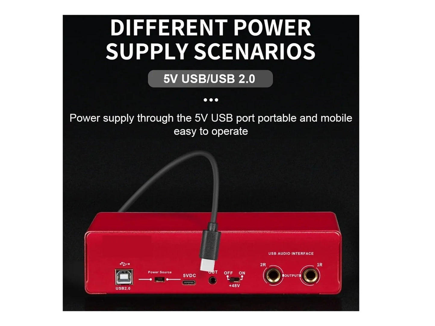 Tarjeta De Sonido Dos Canales Depusheng Md22 | Phantom +48v