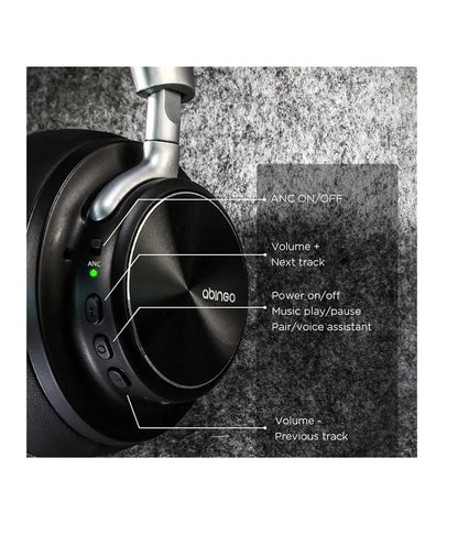 Audifonos Diadema Bluetooth Con Anc Abingo Bt20nc Pro 16 Hrs