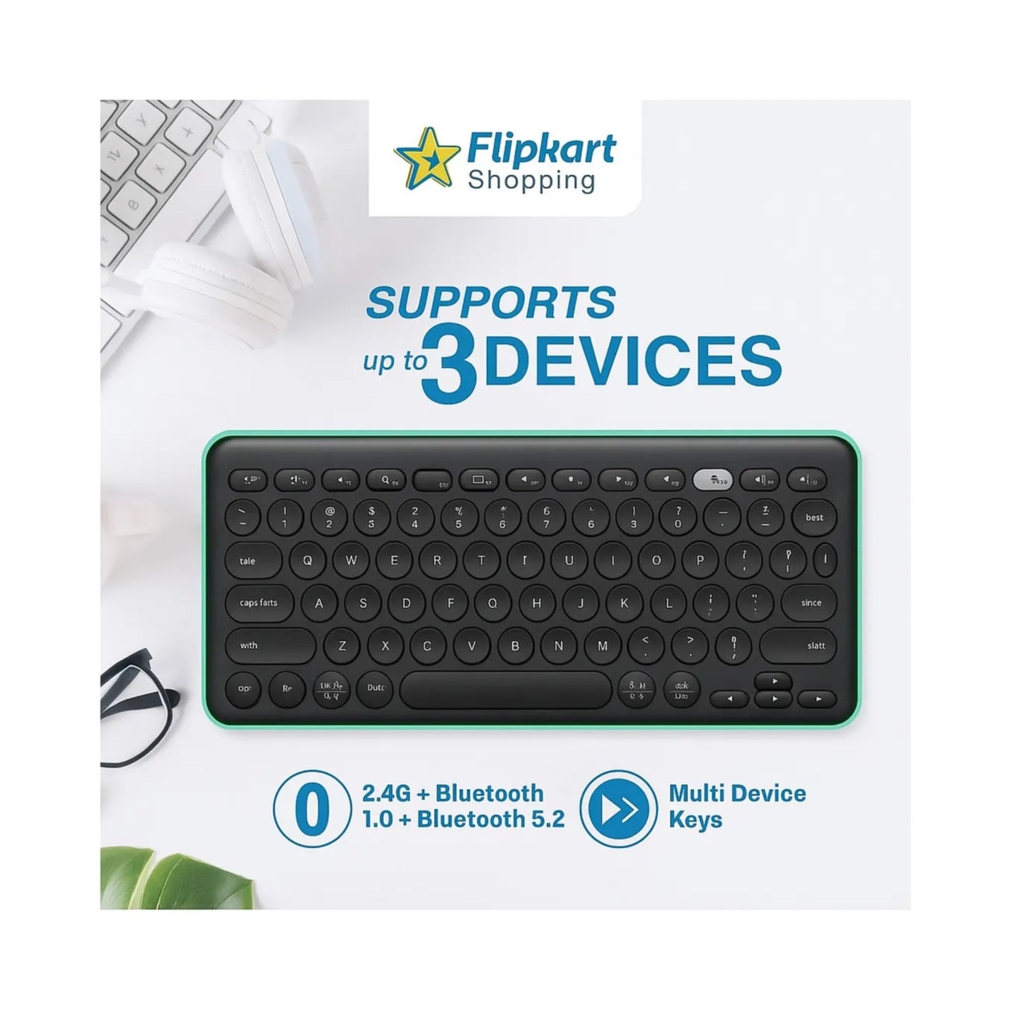 Teclado Inalambrico Silencioso De 3 Modos Fd Business K931t