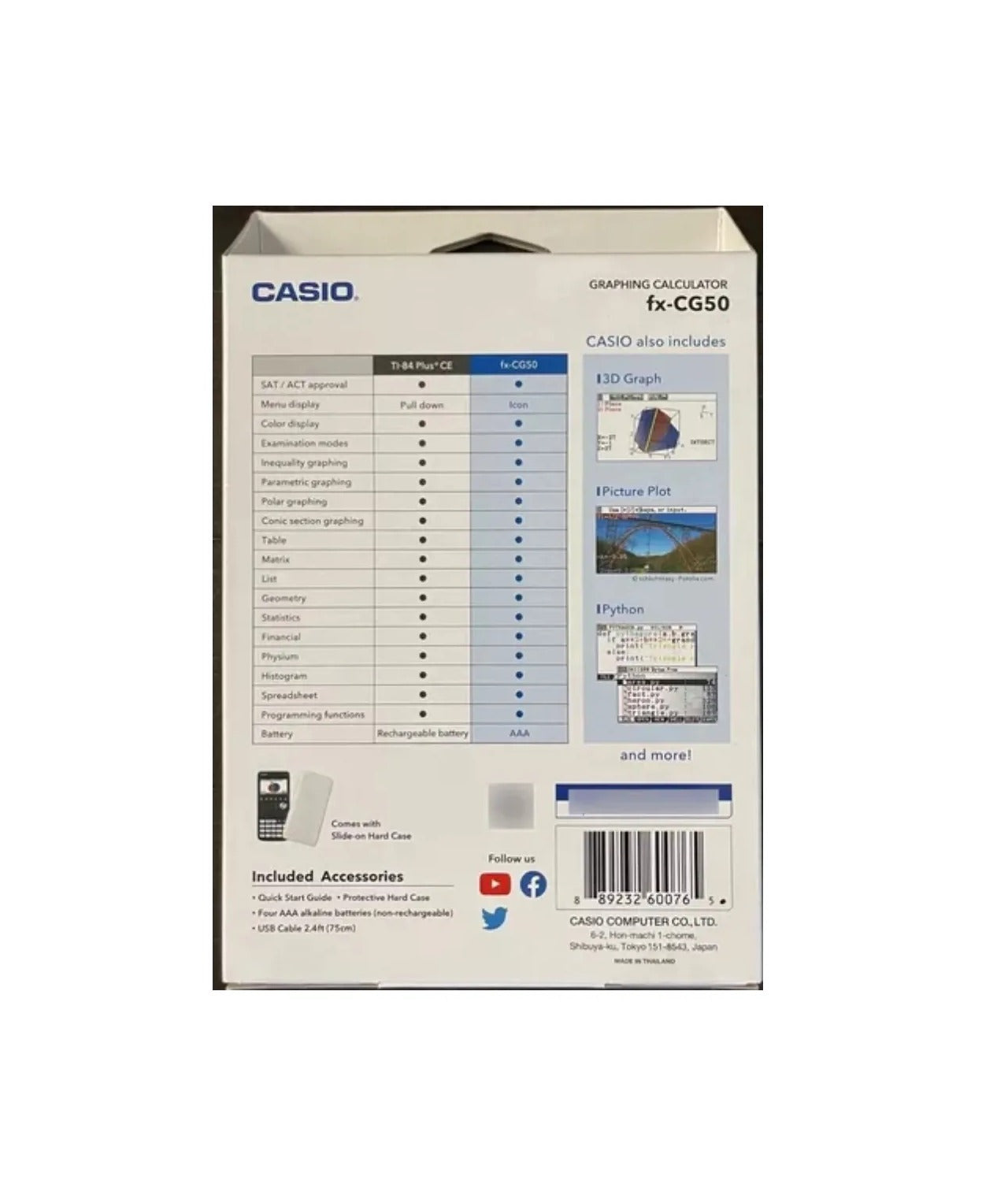 Calculadora Graficadora Profesional Casio Fx-cg50