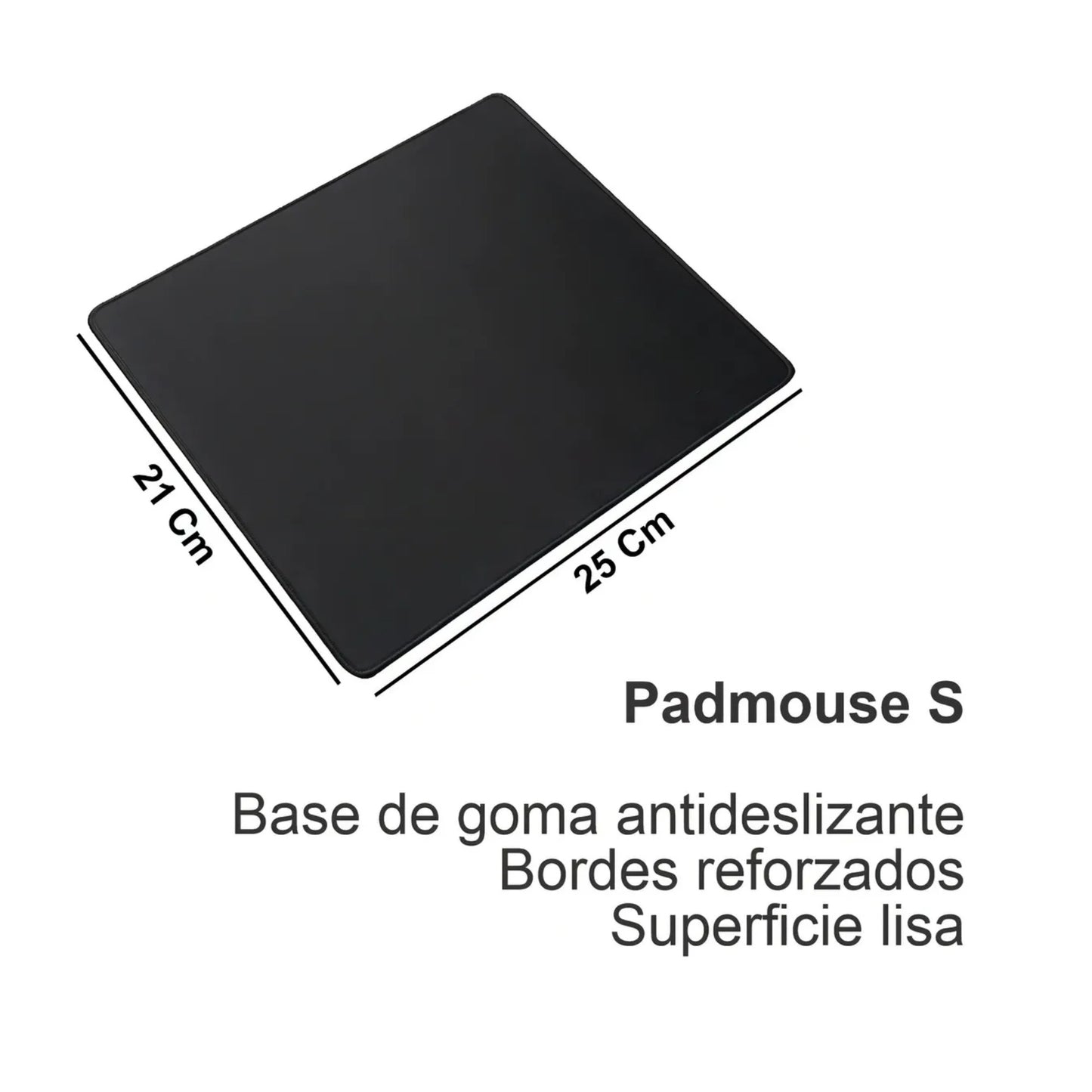 Pad Mouse Pequeño S Antideslizante 250mm X 210mm Color Negro