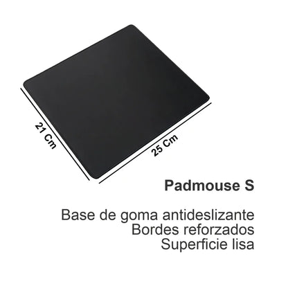 Pad Mouse Pequeño S Antideslizante 250mm X 210mm Color Negro