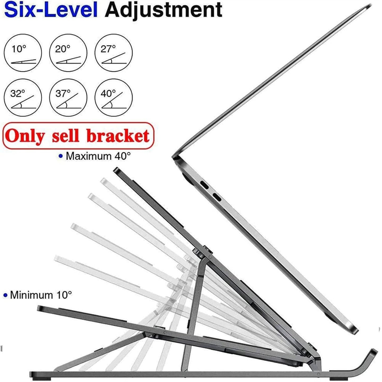 Soporte Delgado Y Portátil Plegable Para Portátil Kingo M3 Y Mac, Color Plateado