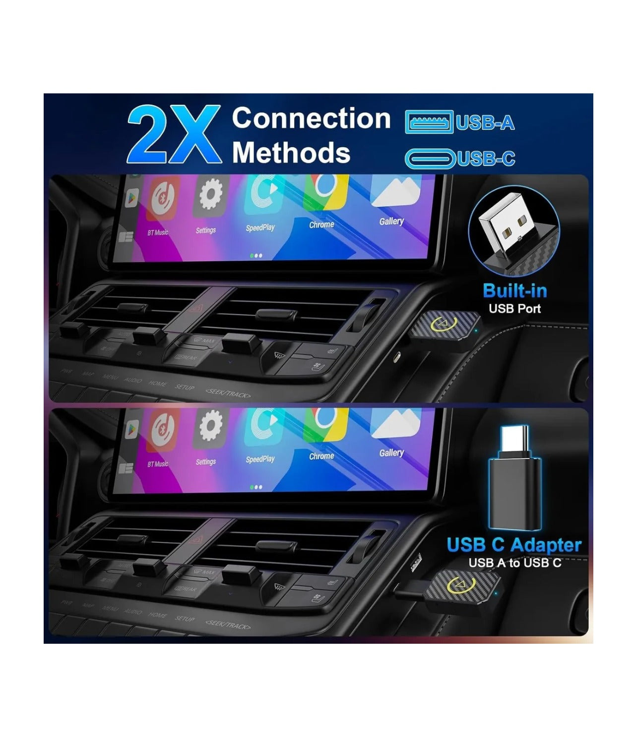 Mini Adaptador Inalámbrico Carplay Para iPhone Carro Android