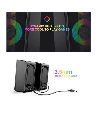 Parlantes Altavoces 2.0 Para Pc / Portatil Rgb Havit Sk-202
