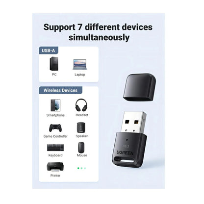 Ugreen 5.3-90225 Bluetooth Adaptador 5.3| Alta Velocidad