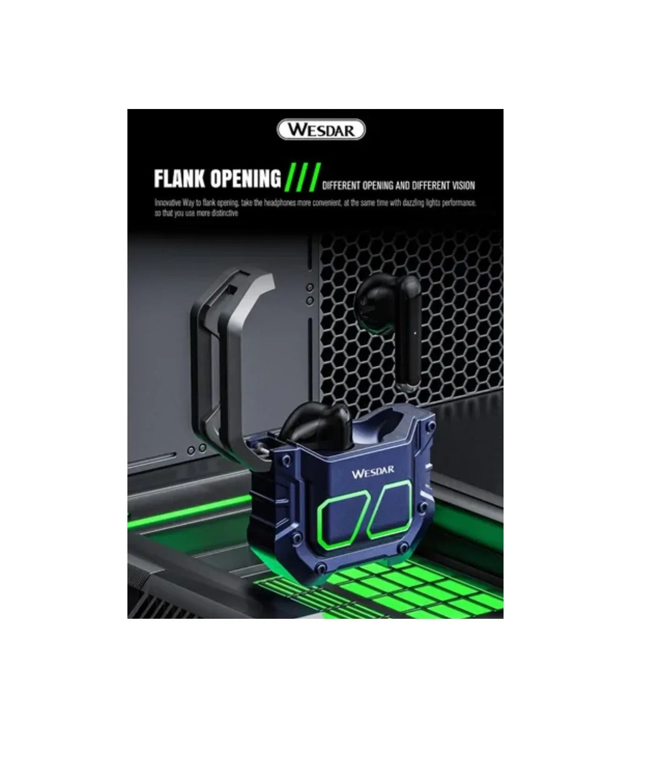 Audifonos Bluetooth 3.5 Tipo C Tws199 | 5hrs | Estilo Meca