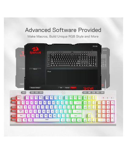 Teclado Gamer Rgb Descansamuñecas Multimedia Redragon Shiva