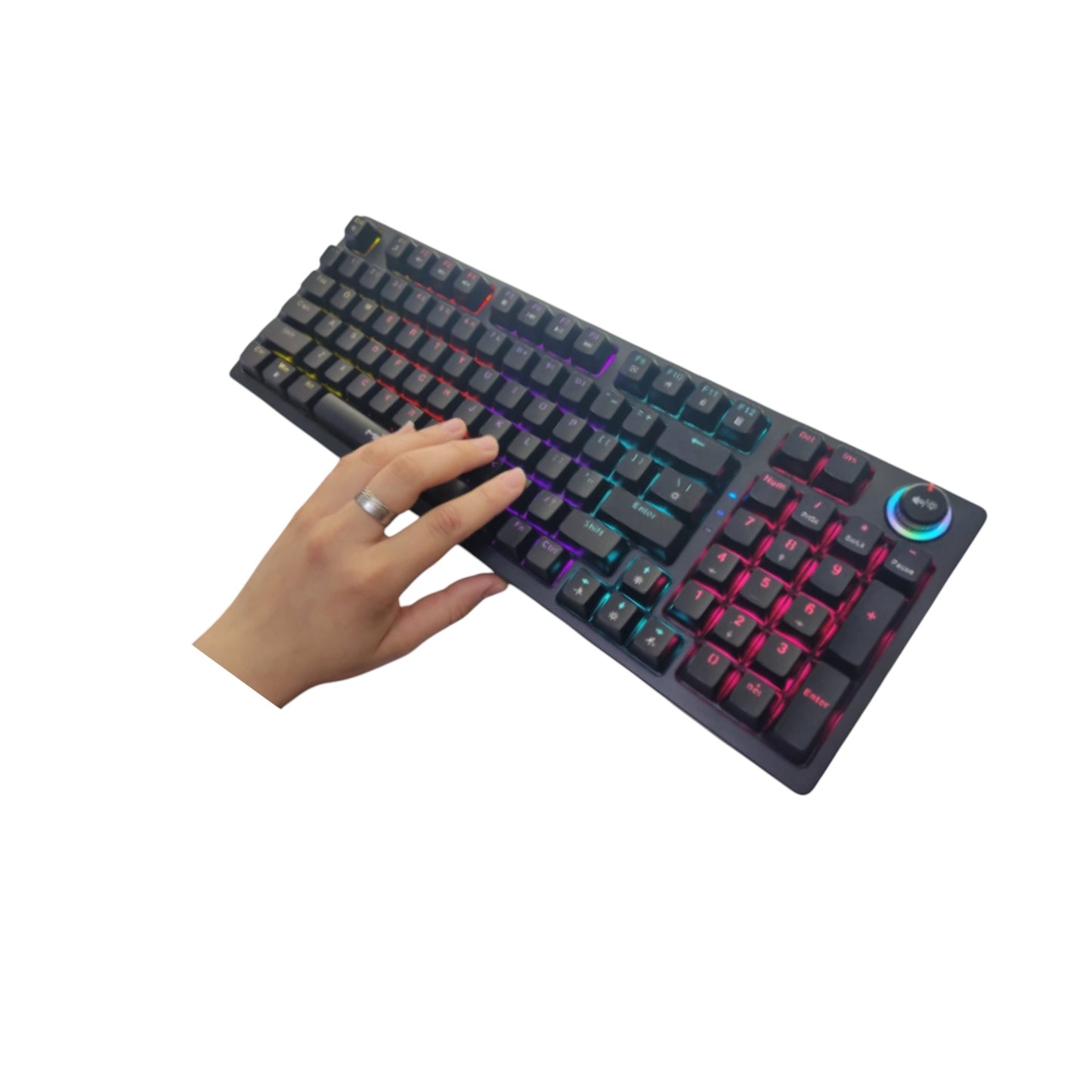 Teclado Mecanico Al 90% Compacto Switch Rojo Rainbow Xk-96