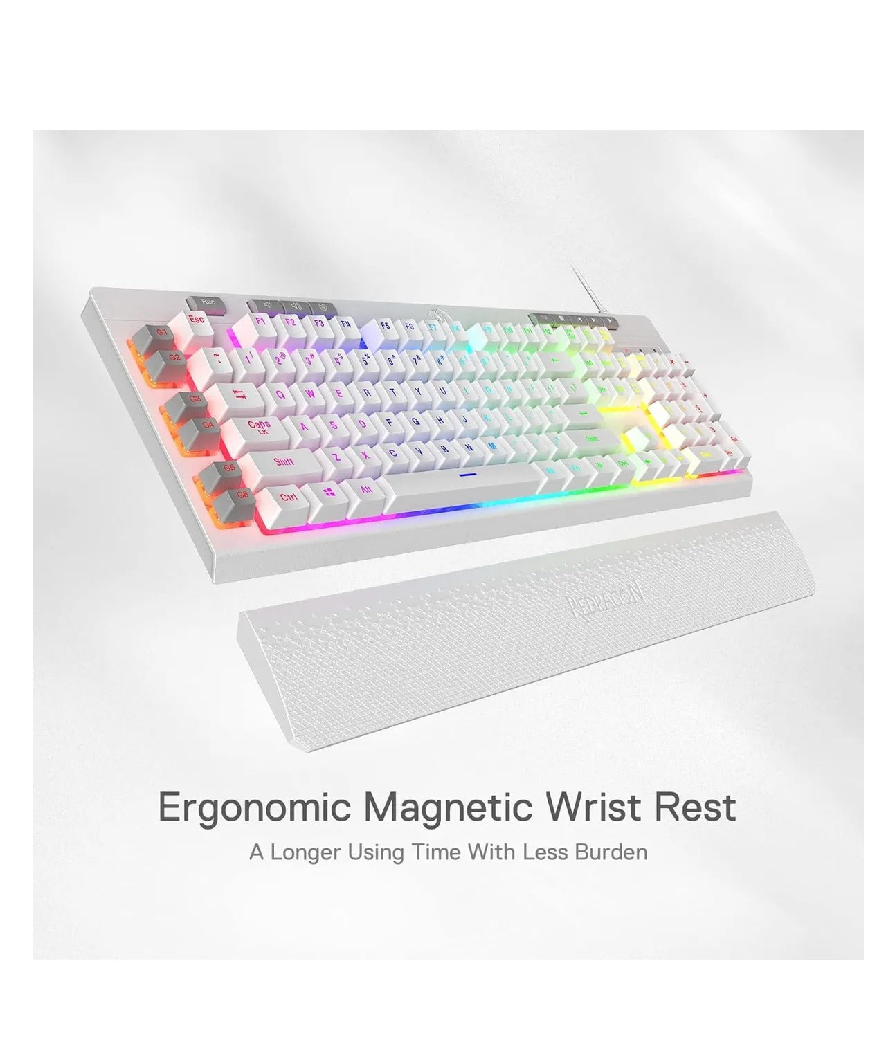 Teclado Gamer Rgb Descansamuñecas Multimedia Redragon Shiva