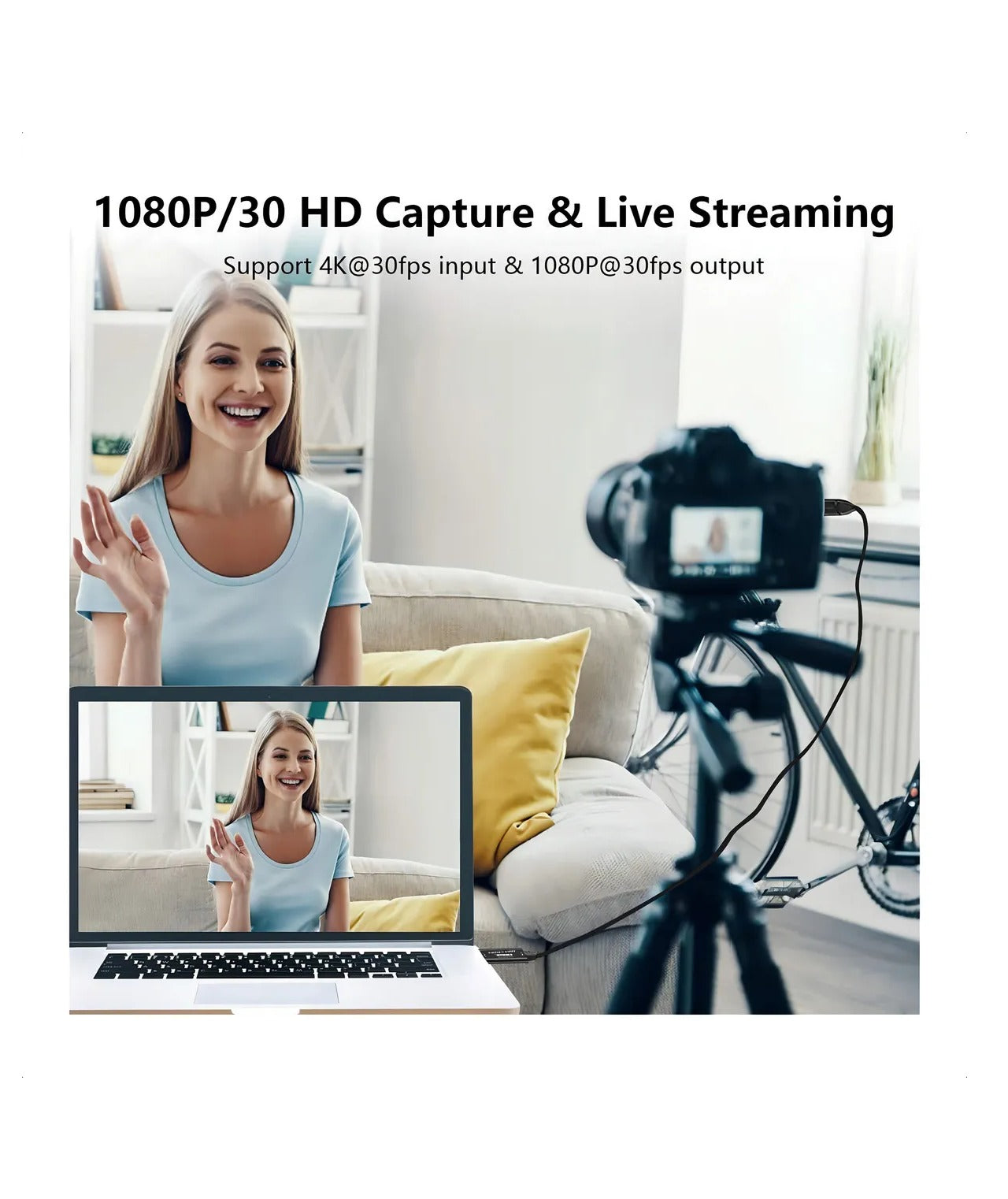 Capturadora Tarjeta De Captura De Vídeo 1080p Hdmi A Usb Fhd