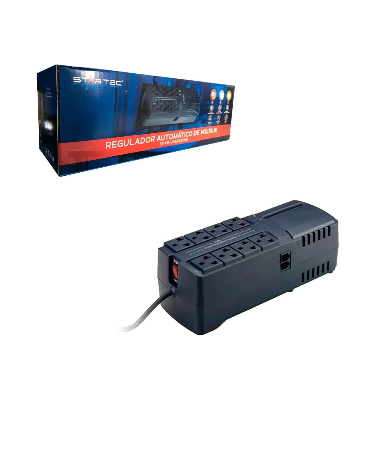 Estabilizador Star Tec 2000va 8 Tomas