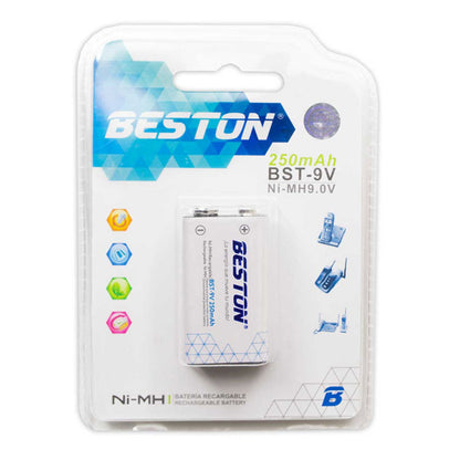 Batería Recargable 9v Cuadrada Beston 250mah