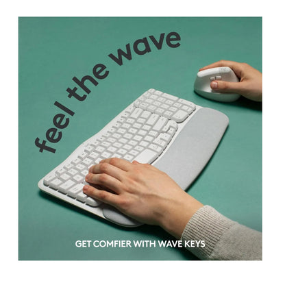 Teclado Ergonomico Inalambrico Logitech Wave Keys | Reposama