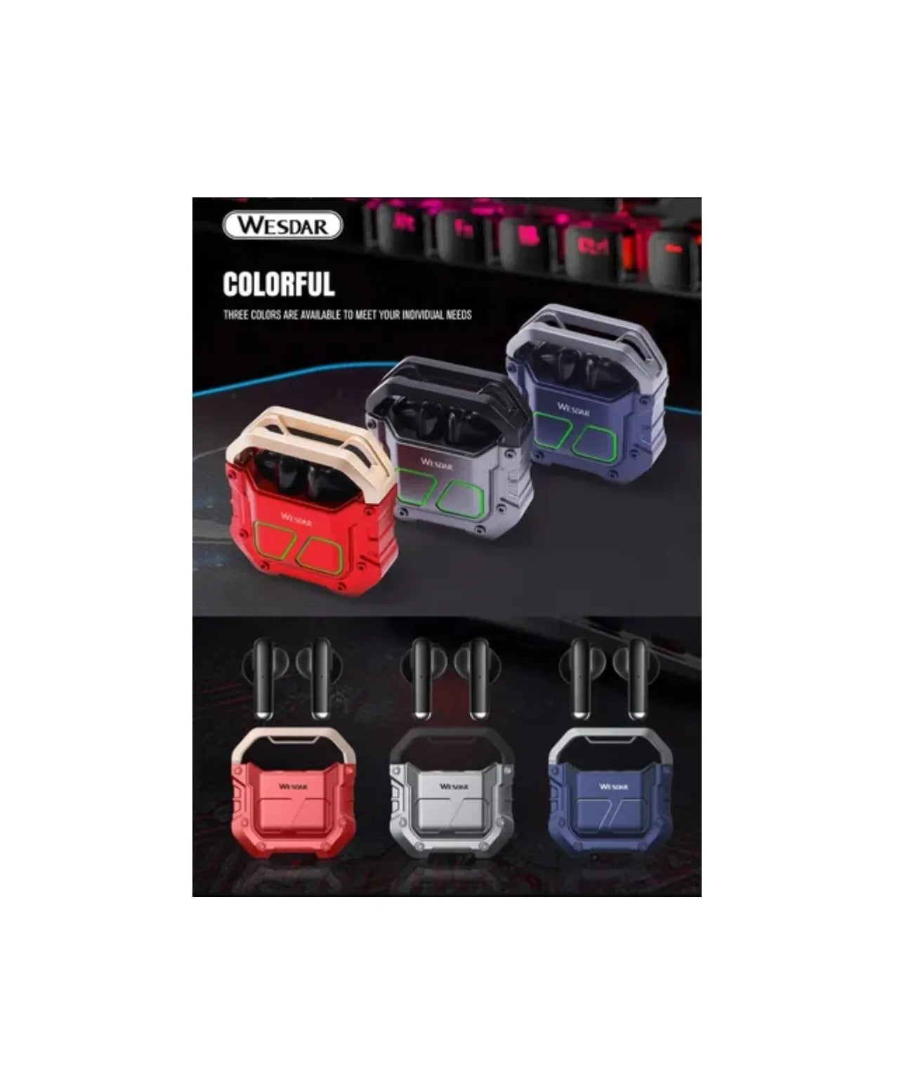 Audifonos Bluetooth 3.5 Tipo C Tws199 | 5hrs | Estilo Meca