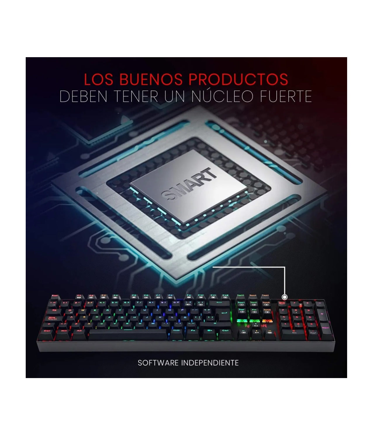 Teclado Mecanico Rgb 100% Red Switch Redragon Mitria K551 Es