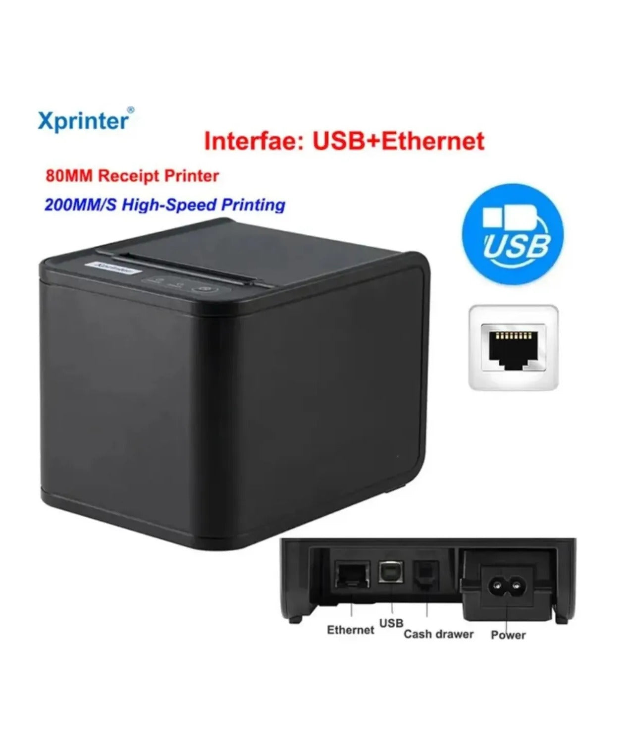 Impresora Termica De Pos 80mm 200mm/s Xpinter Xp-80t Usb/lan