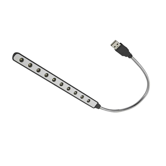 Lampara Led Tira 10 Leds Usb Para Lectura Noche Portatil Pc