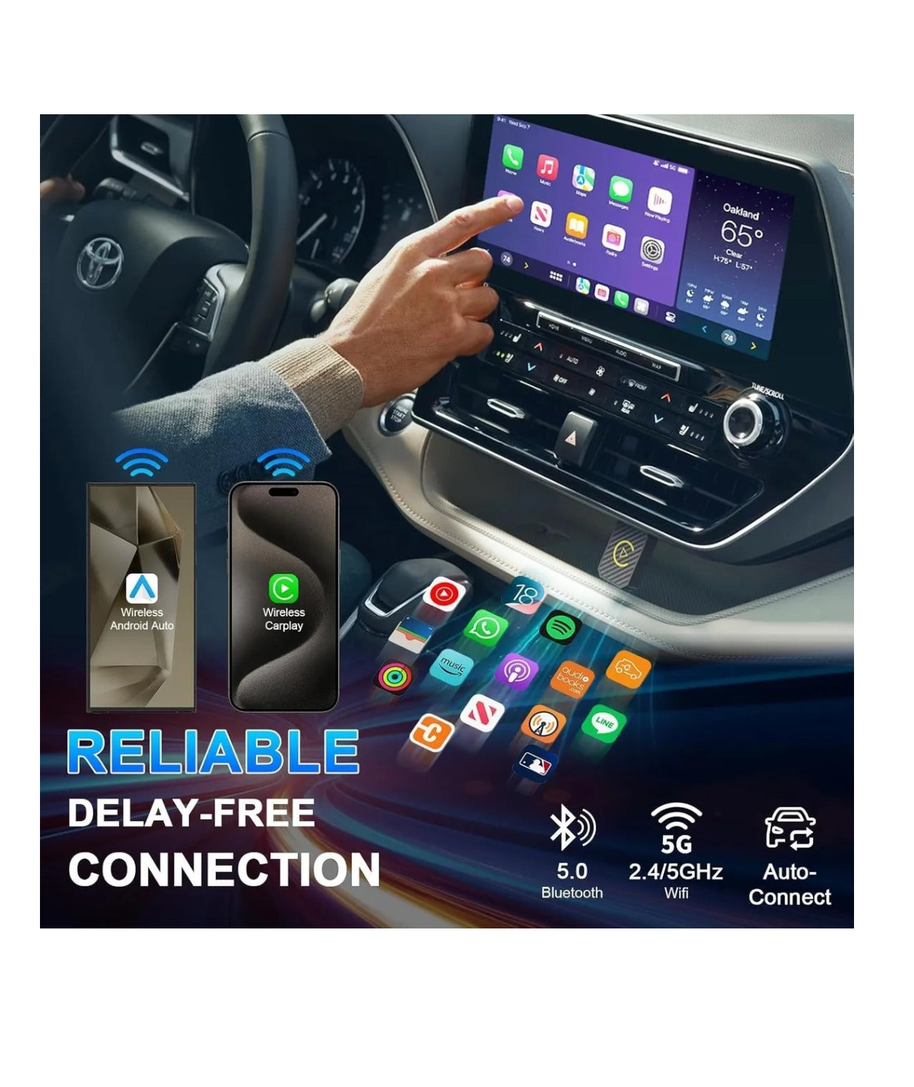 Mini Adaptador Inalámbrico Carplay Para iPhone Carro Android