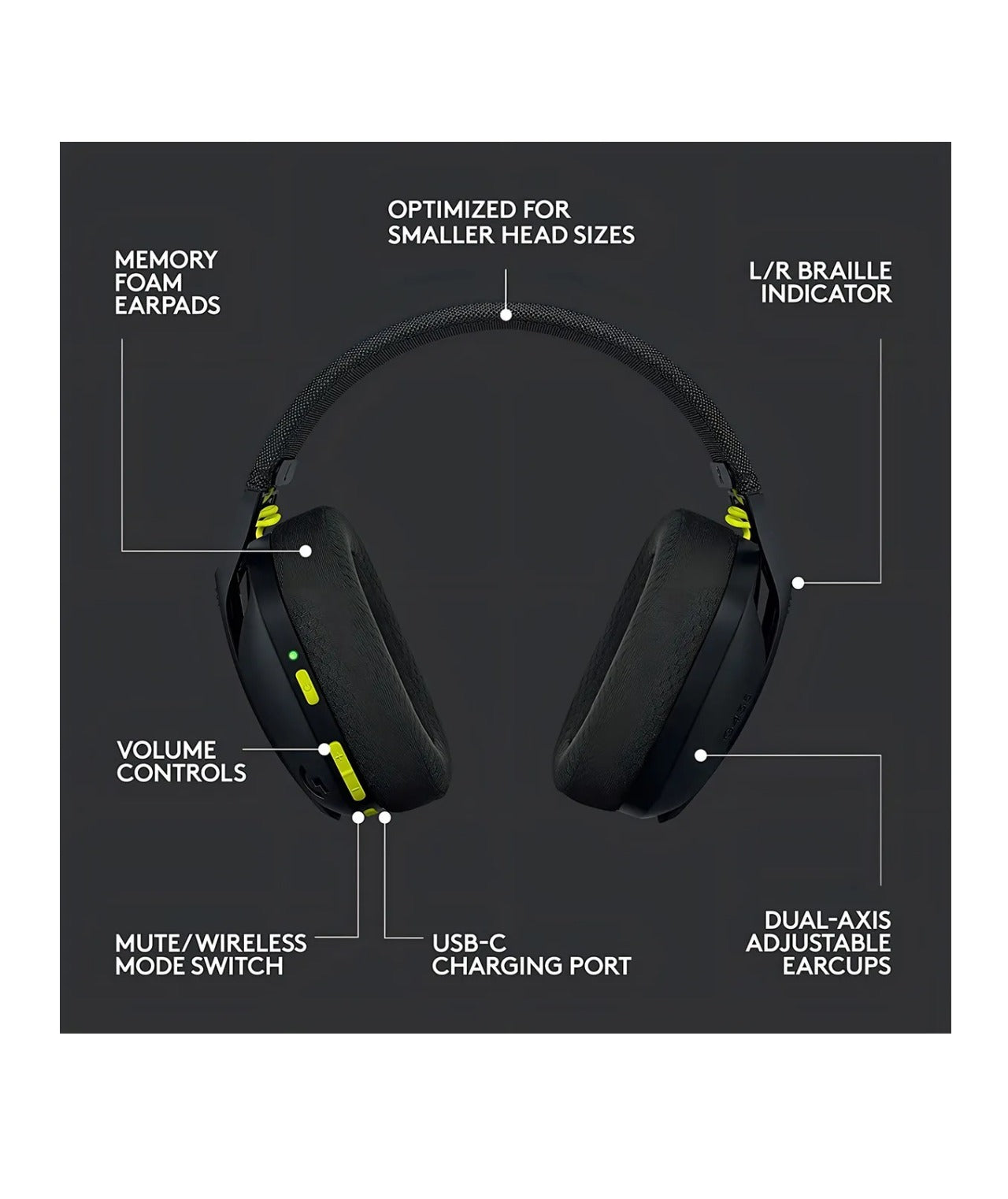 Audífonos Gamer Inalámbricos Logitech G435 Negro