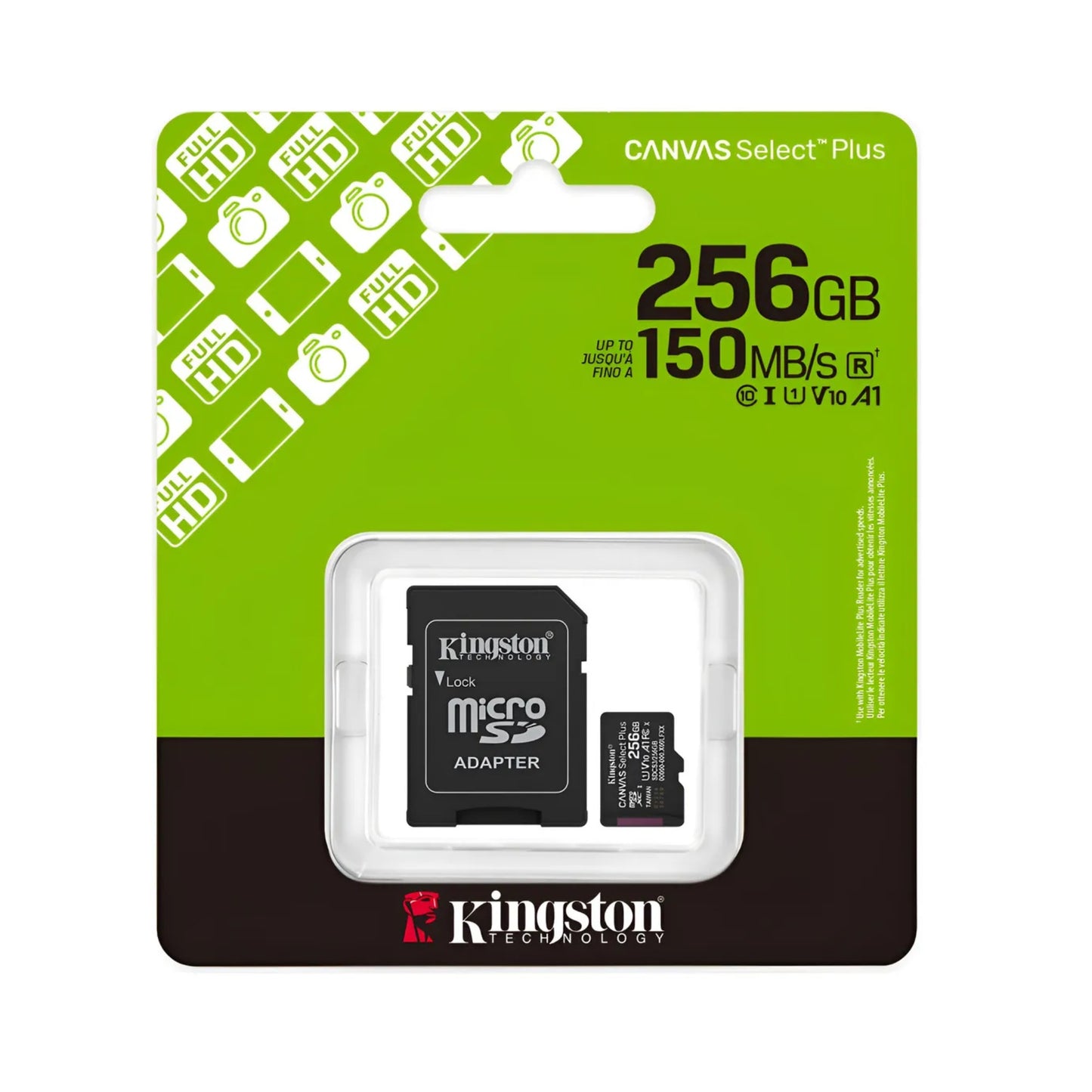 Tarjeta De Memoria Micro Sd Kingston De 256gb 150mbs Select
