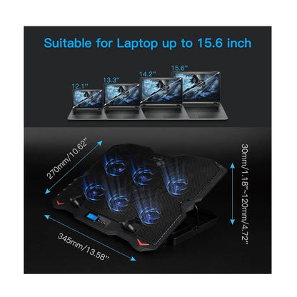 Base Soporte Refrigerante Portatil 6 Fans 17in Gamer Jyr 021