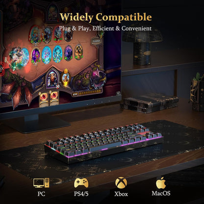 Teclado Mecanico Gamer 80% Tkl Rainbow Redragon Kumara K552