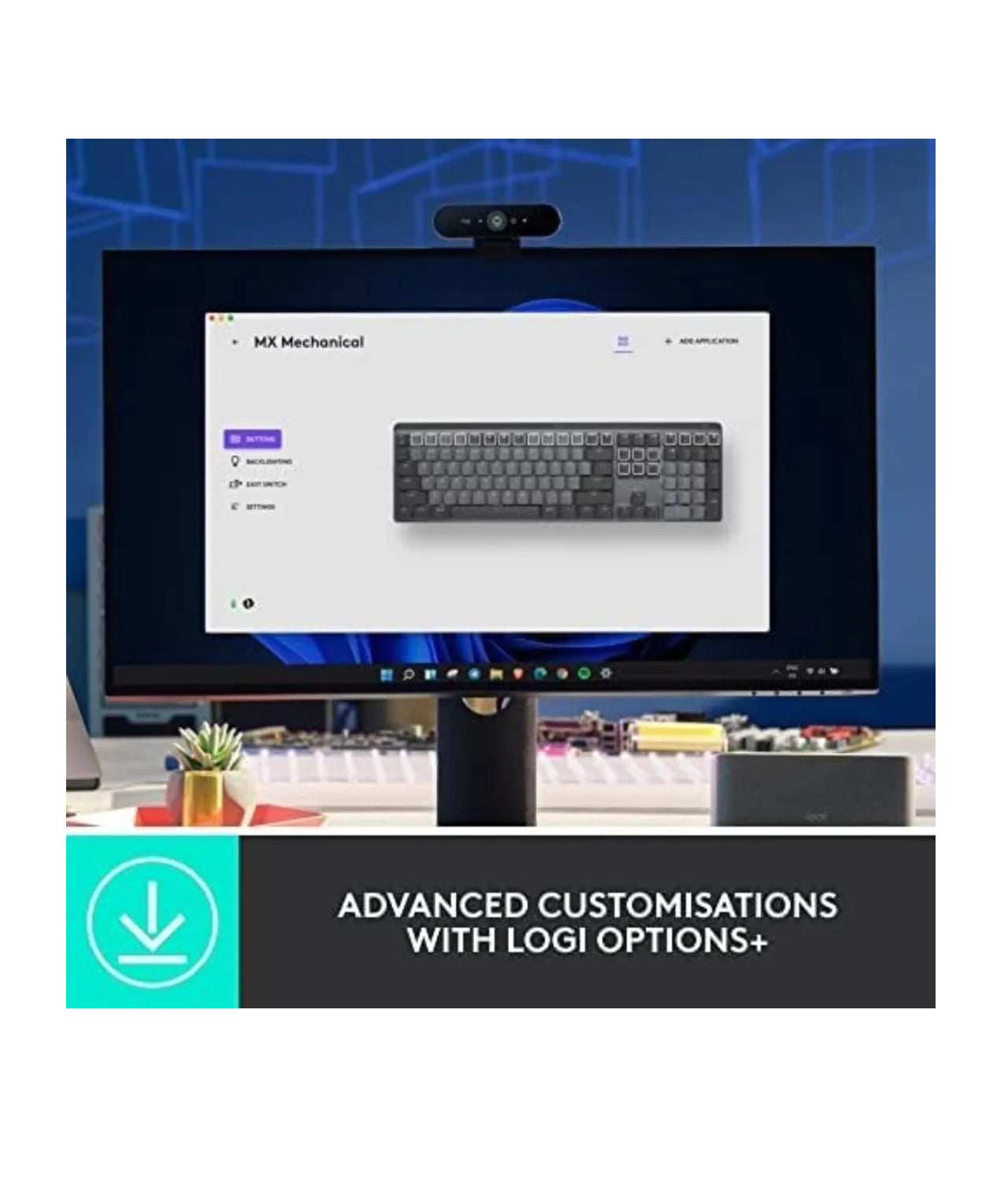 Teclado Mecanico Inalambrico Recargable Logitech Mx Mechanic