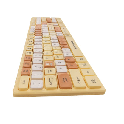 Kit Teclado Y Mouse Inalámbrico 2.4 Bluetooth Mikuso 78 Keys AMARILLO