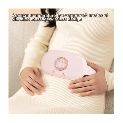 Cinturon Correa Almohadilla Termica Colicos Menstrual Vibra Color Ocre