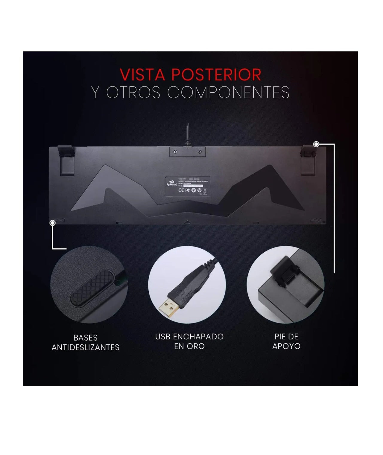 Teclado Mecanico Rgb 100% Red Switch Redragon Mitria K551 Es