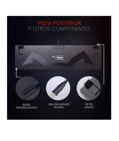 Teclado Mecanico Rgb 100% Red Switch Redragon Mitria K551 Es