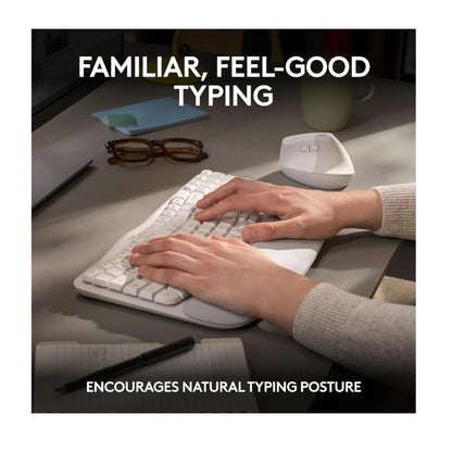 Teclado Ergonomico Inalambrico Logitech Wave Keys | Reposama